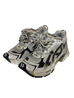 Balenciaga Runner Distressed Sneakers White Black Us7
